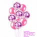 10pcs 12" Foil Latex Confetti Balloon Set Wedding Birthday Hen Party Baby Shower